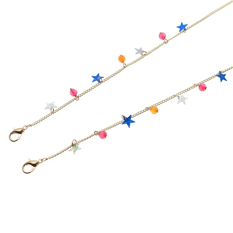 滑り止め眼鏡コードホルダー,サングラスチェーン,オートバイアクセサリー,使いやすい,ファッショナブルなデザイン,6g, 61cm x 3mm, 2 in 1