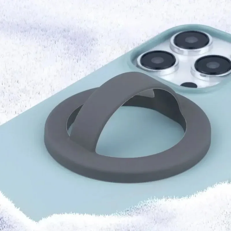 

Магнитный силиконовый мягкий ремешок на палец, универсальный держатель для телефона с кольцом для Magsafe iPhone 17, подставка для Mac, безопасный петлевой кронштейн для захвата