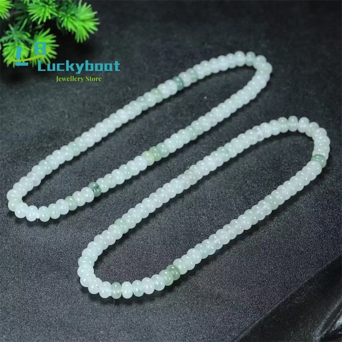 Wholesale of Xinjiang Tianshan Cuixue Cui Count Bead Bracelet Natural Gold Silk Jade Men's and Women's Necklaces Dual Use Charm