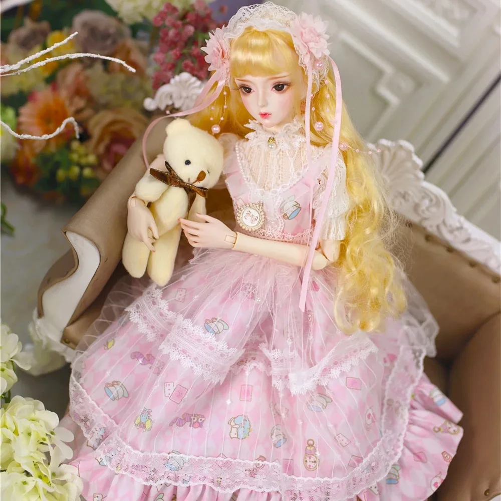 DBS Doll 1/3 BJD Dream Fairy Name By Elena Mechanical Joint Body With Makeup Including Hair Eyes Clothes 62cm Height Girls SD