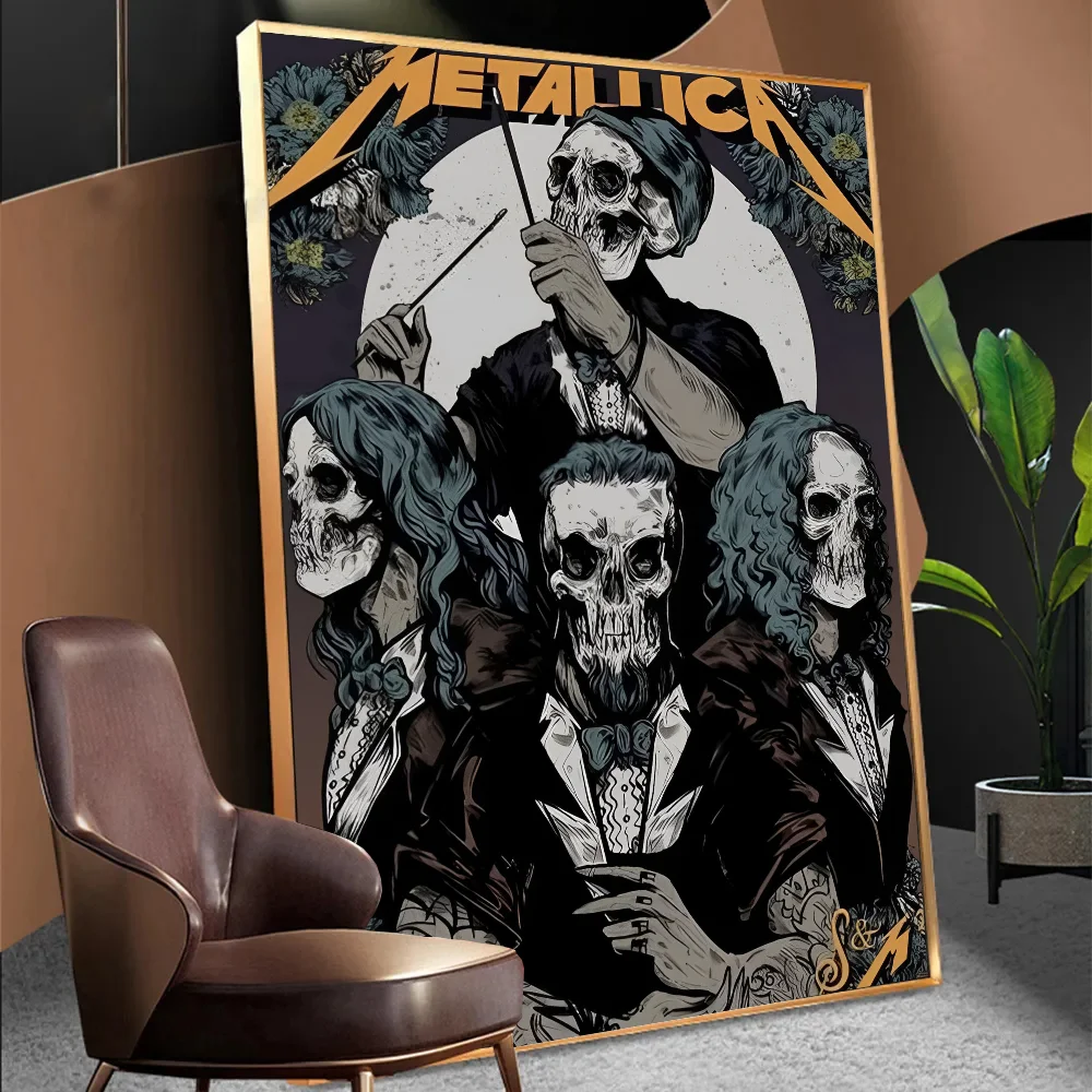 Cool Band M-metallica Self-adhesive Art Poster Waterproof Paper Sticker Coffee House Bar Posters Wall Stickers