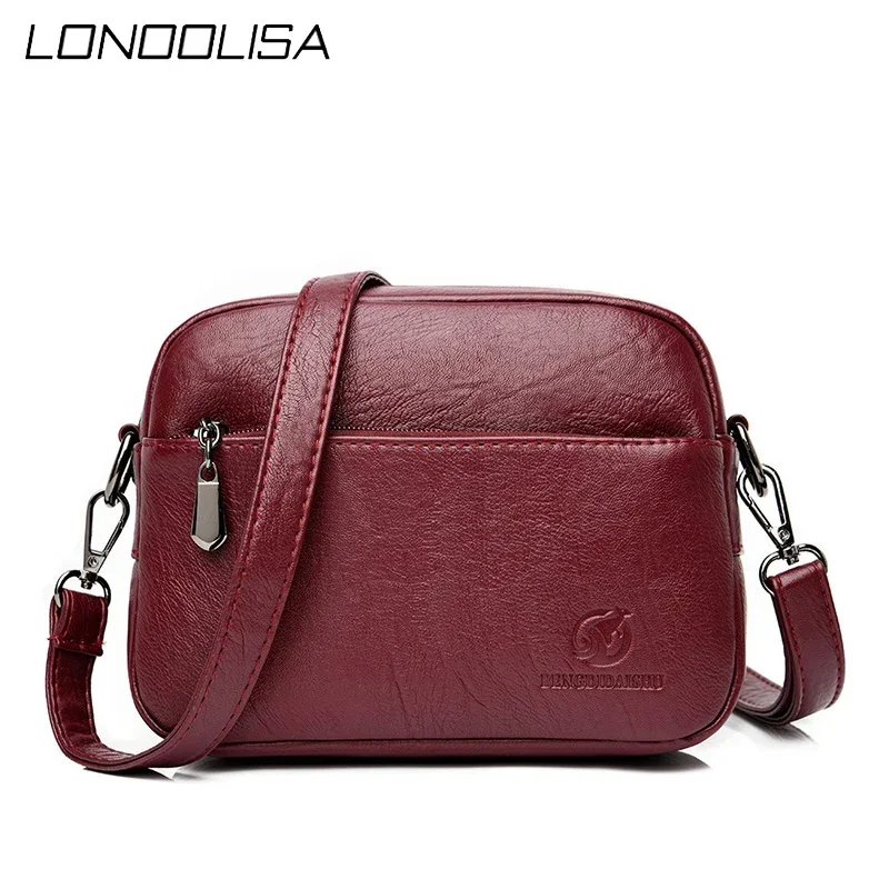 LONOOLISA Ladies Leisure Shoulder Crossbody Bags New Solid Color Brand Small Handbags Designer Purse Women Messenger Sac A Main