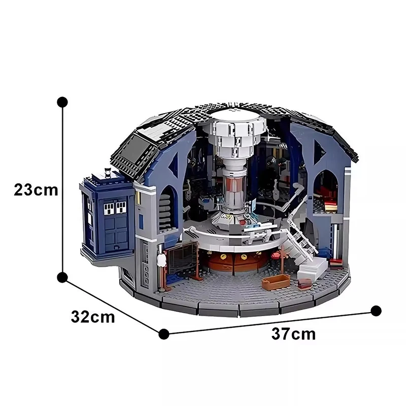 Bricklink Ideas MOC Doctors Who 12th Doctor Tardised Control Room Time Machine Phone Booth Sets Building Blocks Toys Adult Gift