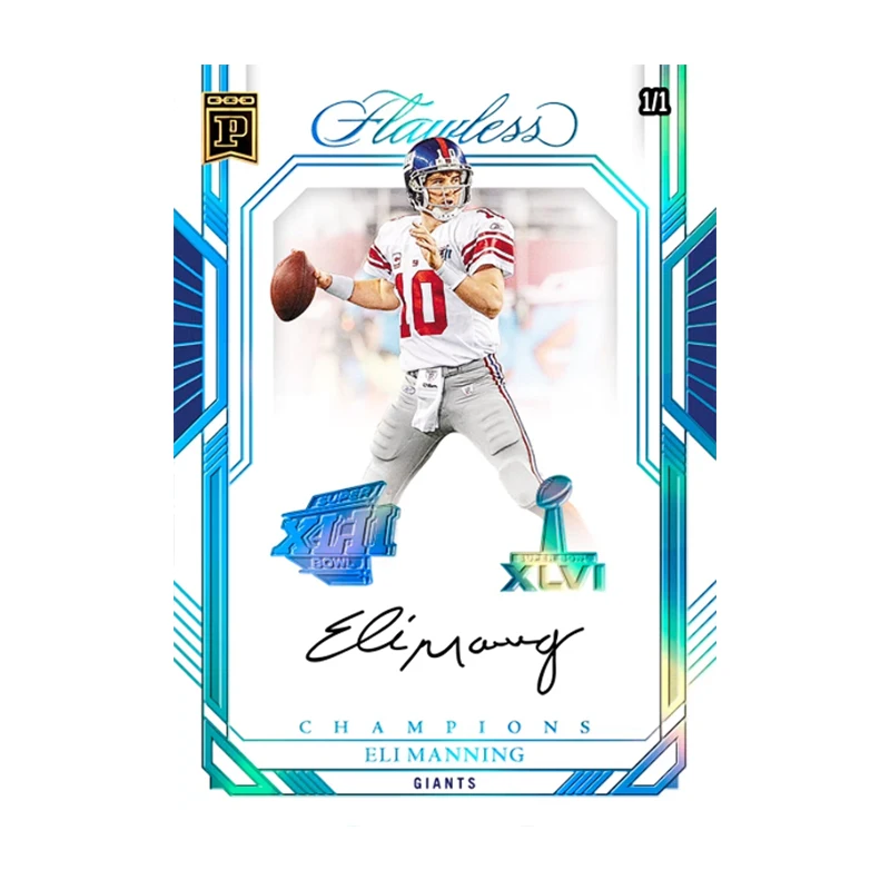 Panini NFL Rugby Star carte bricolage fait maison Eli Manning Randy Moss Ray Lewis Signature Collection carte jouets cadeau