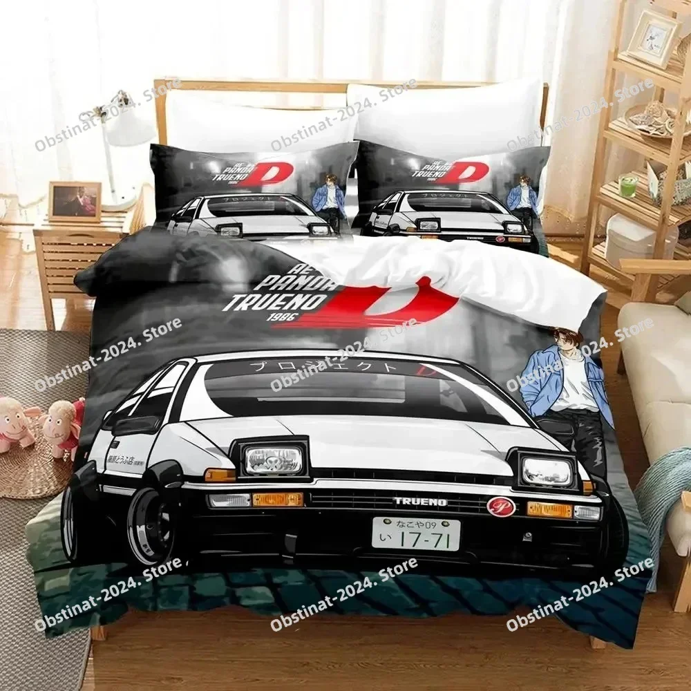 3D Print Initial D AE86 Printed Bed Set Duvet Cover Pillowcase Bedding Set Bed Linen Sheet Quilt Cover Full Queen King Size