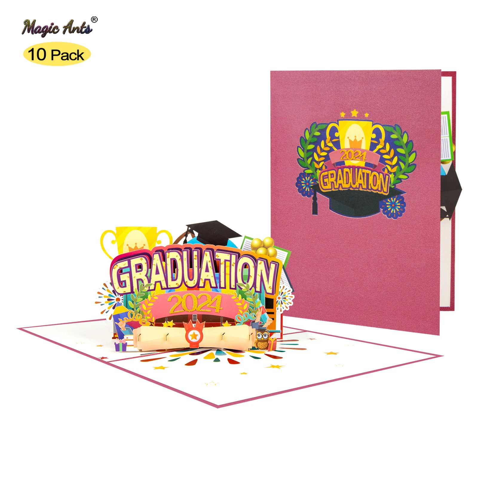 

10 Pack Graduation Card 3D Pop-up Card LTZ329*10