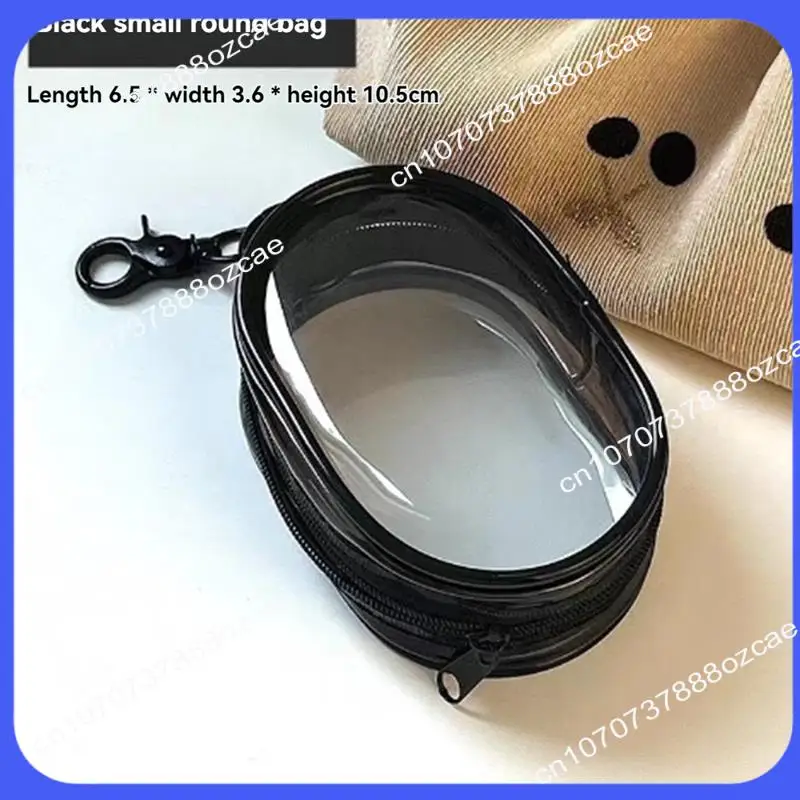 A26P Travel Storage Case Transparent Storage Box Single Zipper Closure Dustproof Collectibles Case  B