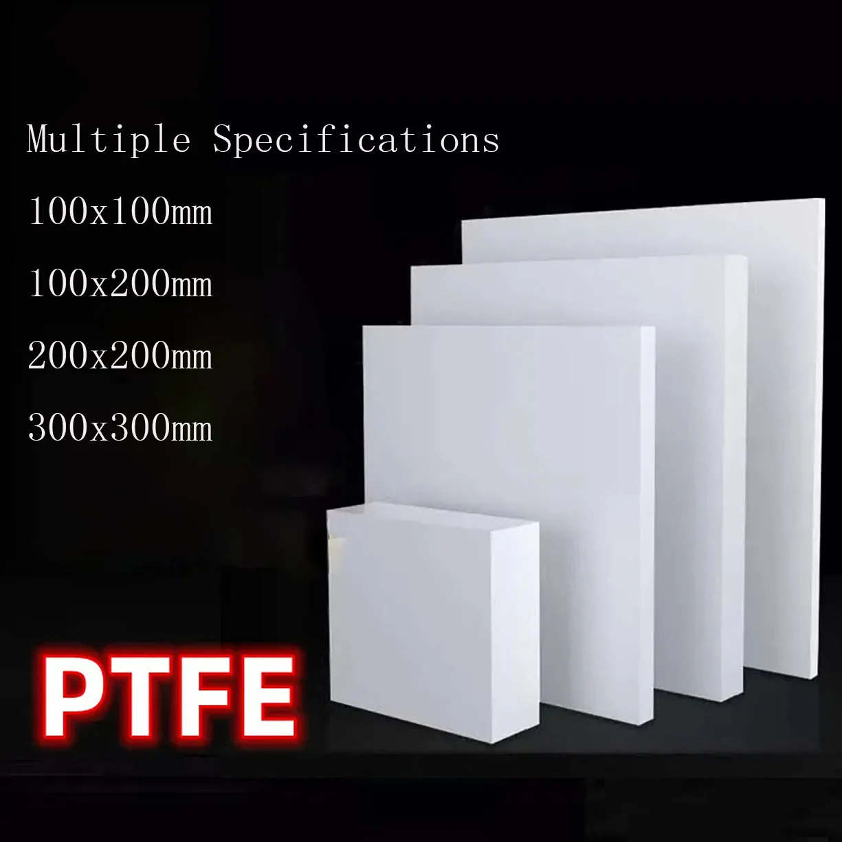 PTFE Sheet PTFE Plate PTFE Board Block Polytef Plate Anti-Corrosion Machining Model Processing Thickness 0.5mm-20mm