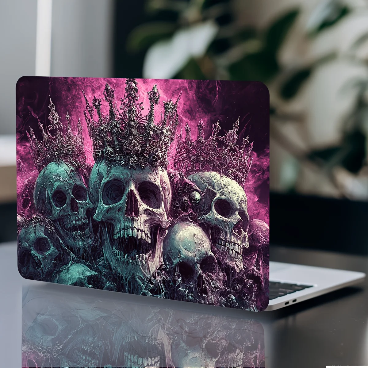 Vinyl notebook shell skeleton stickers,2 pieces/set, scratch resistant DIY art protective cover, universal netbook skin stickers
