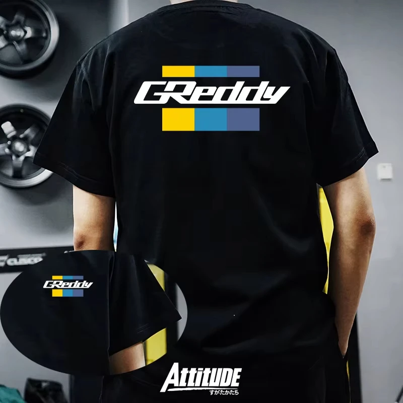 Vintage GReddy Turbo System Printed T-shirt Men Women Cotton Loose Casual Short Sleeve T-shirt Men's T-shirts Men's Clothes