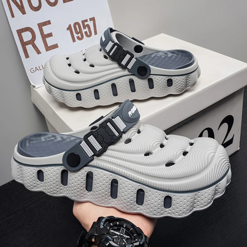 Summer Men’s Sandals Fashion Breathable Beach Shoes Comfortable Women Slippers Outdoor Non Slip Casual Shoes Indoor Home Slides