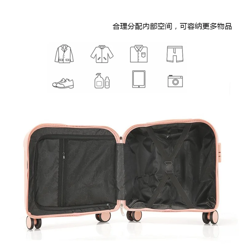 Small Suitcase, Light Carry-on Suitcase, 18 Inch Trolley Suitcase for Men and Women, Students