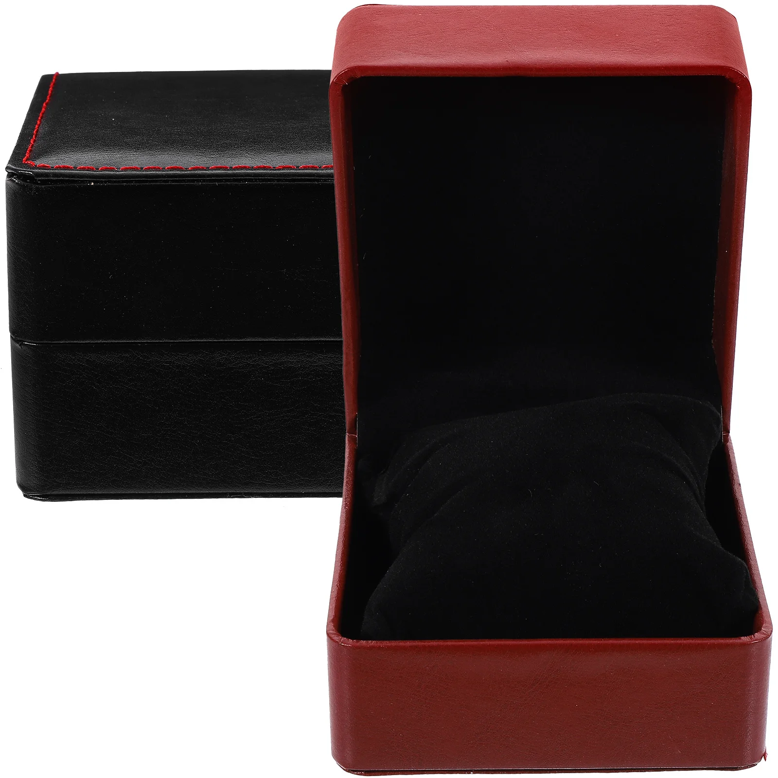 

2Pcs Watch Box PU Storage Case Luxury High-End Watch Display Jewelry Packing Gift Box Case for Travel Home