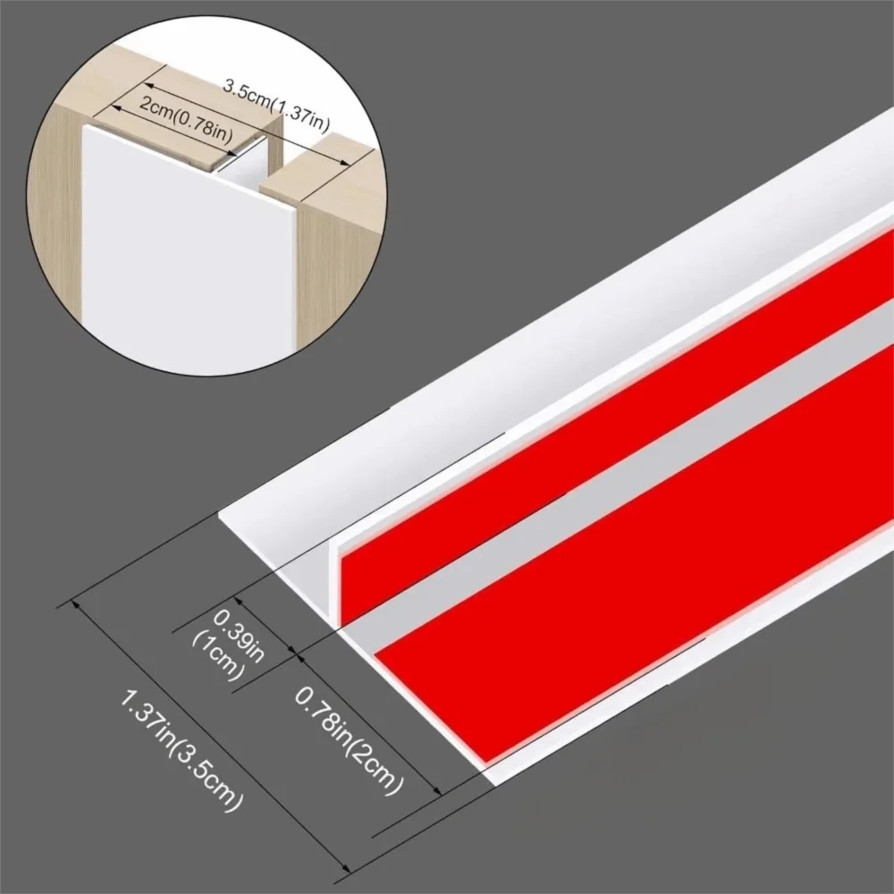 سيليكون T-شكل مسودة الباب سدادة 6 متر يندبروف شريط عازل لفجوات النوافذ ذاتية اللصق الطقس تجريد الجانب من إطار الباب