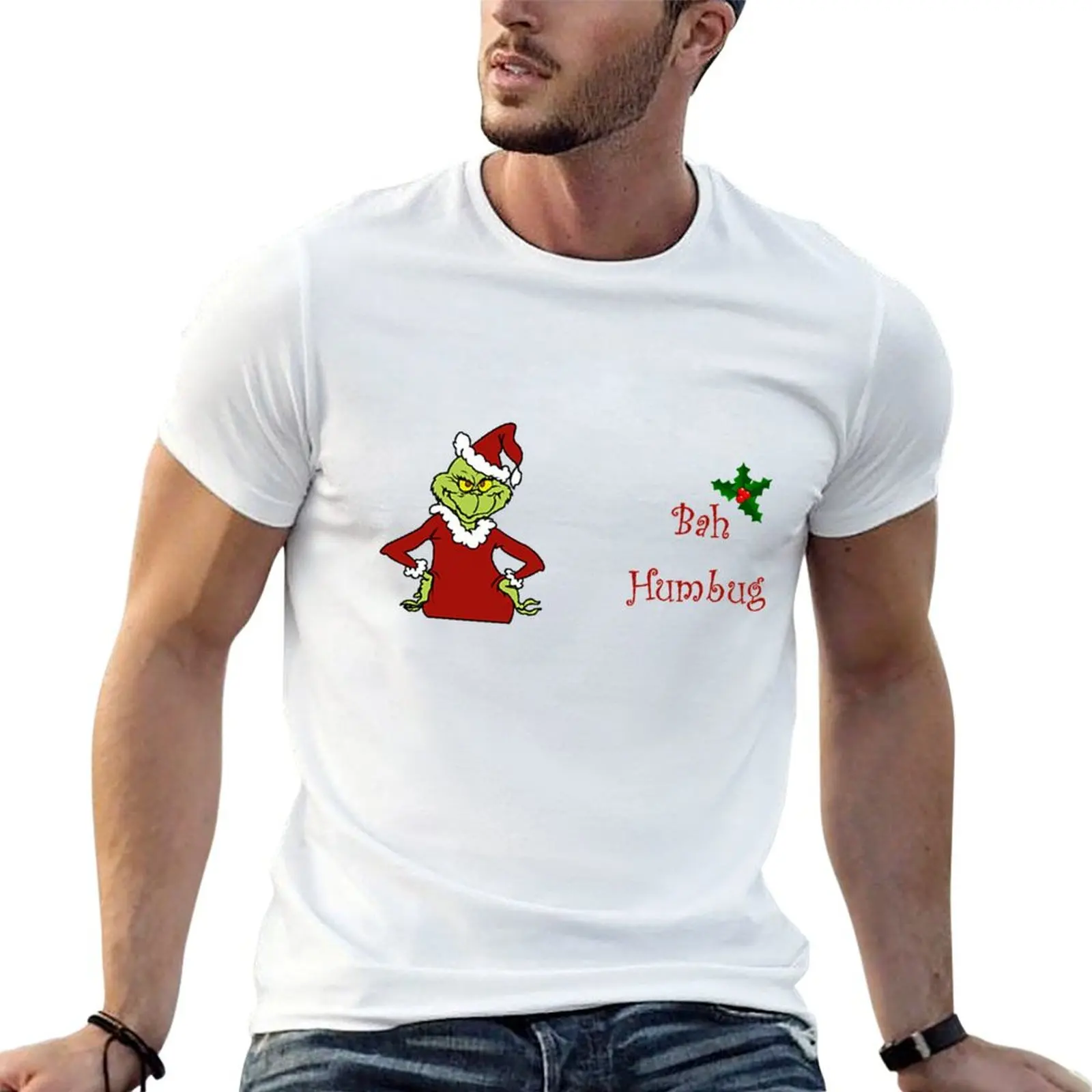 

Футболка Bah Humbug, дизайнерские мужские футболки, высококачественная футболка люксового бренда