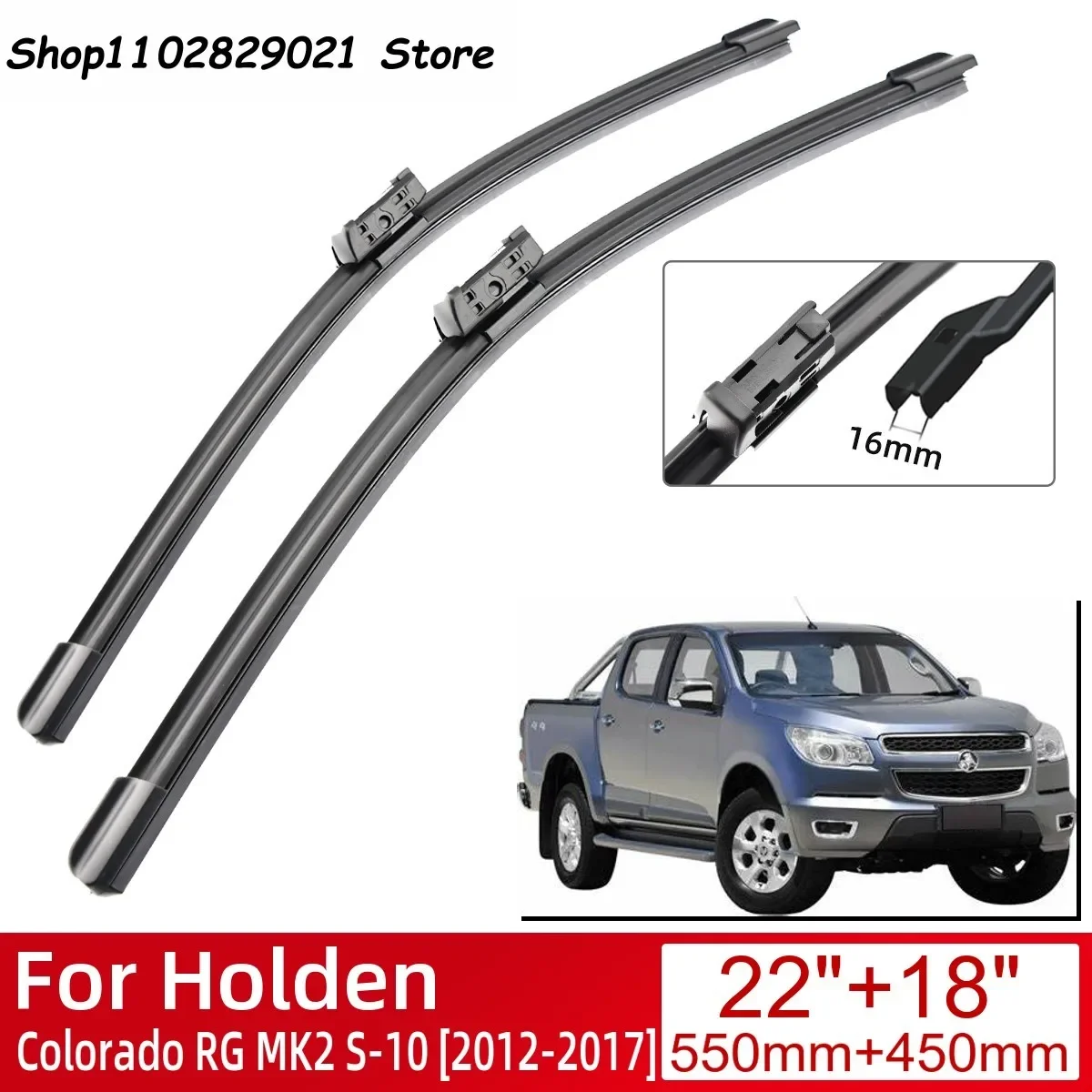 

For Holden Colorado RG MK2 S-10 2012-2017 Car Accessories Front Windscreen Wiper Blade Brushes 2017 2016 2015 2014 2013 2012