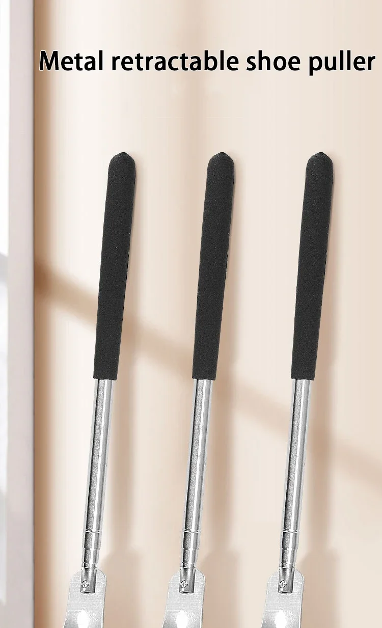 1/2 Stücke Einziehbare Schuhlöffel aus Metall 31 cm-65 cm Schuhlöffel mit langem Griff Schwangere Frau Ältere Schuhlöffel Einziehbarer Schuhspatel – Detail 1