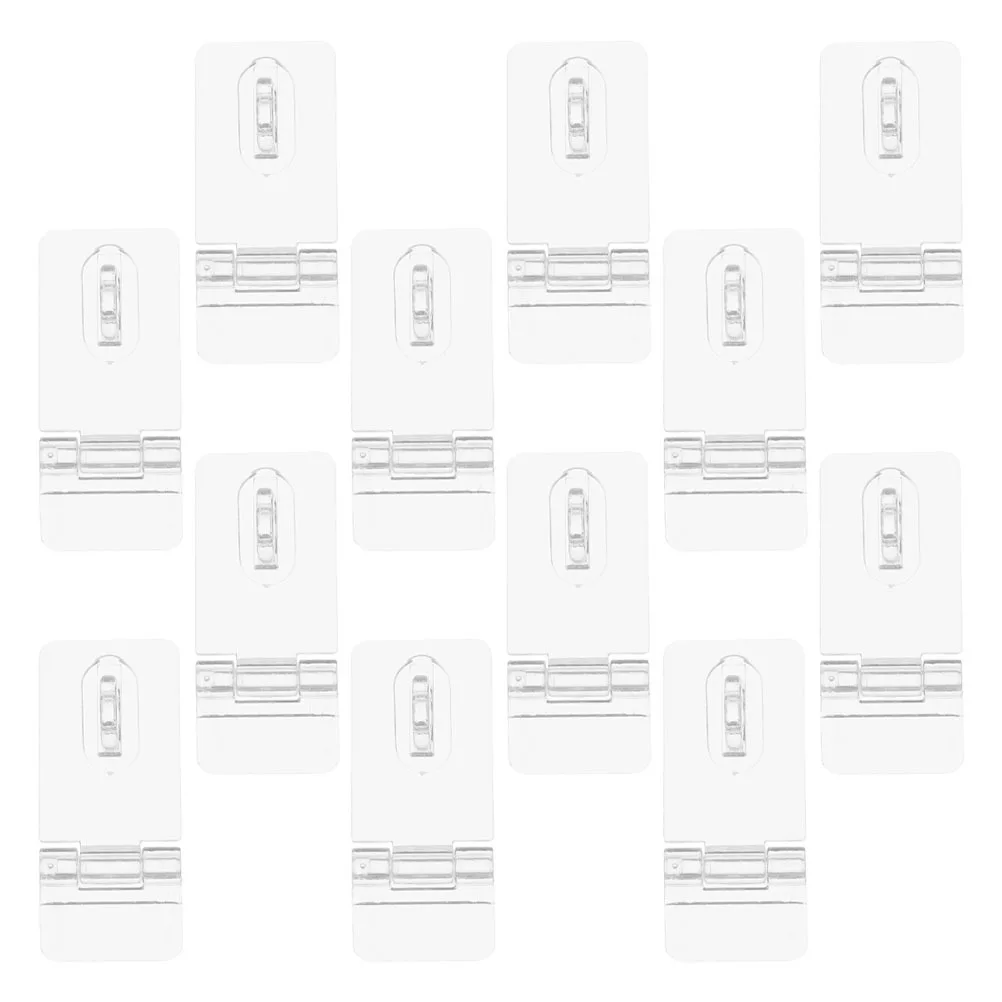 

12Sets Acrylic Hinge Hasps Clear Buckle Lock Flat Latch Storage Box Cabinet Accessories Clear Latch Hasp Acrylic Hinge Hasps