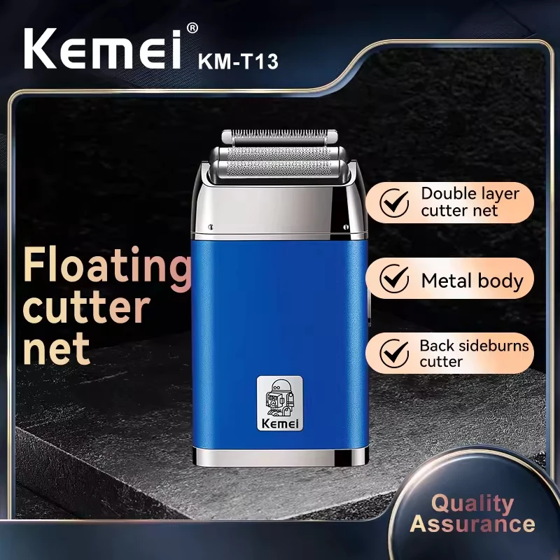 Kemei-Afeitadora eléctrica 2 en 1, KM-T13, resistente al agua, IPX5