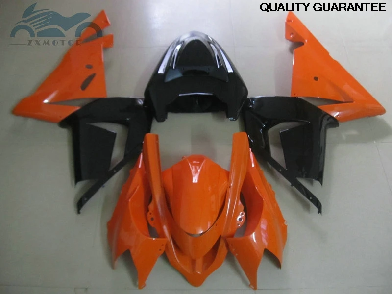 

Все комплекты обтекателей мотоцикла для Kawasaki Ninja ZX-10R 2004 2005, спортивный комплект обтекателей кузова 04 05 ZX10R оранжевый черный BK56