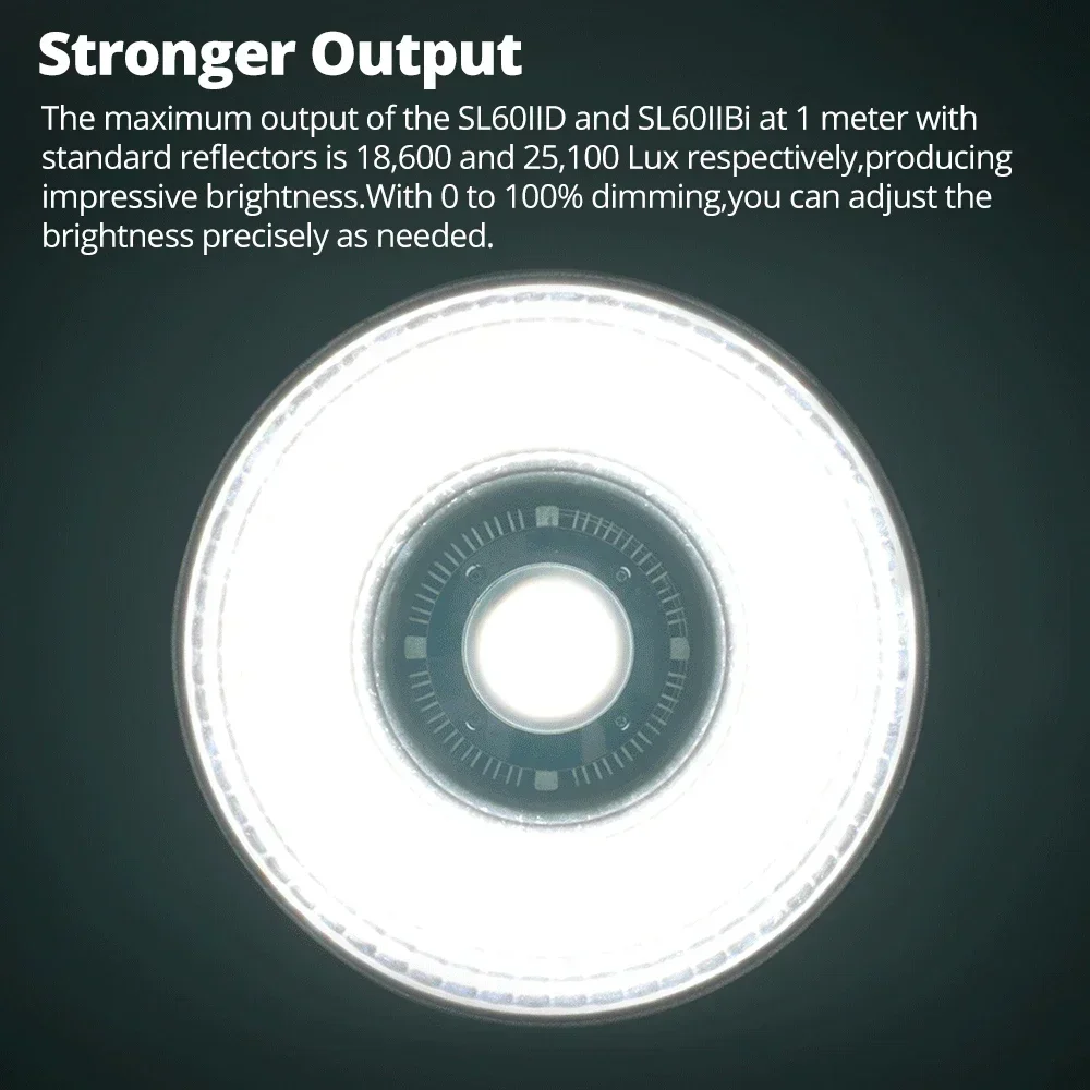 go.dox 60W SL60IID SL60IIBi COB スタジオライト 写真撮影用 2.4G ワイヤレス制御 連続照明 写真・ビデオ撮影用