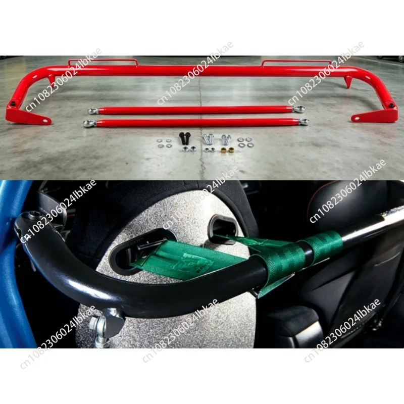 Modified 49-inch Racing Seat Belt Holder Chassis Rail Tie Rod, 4/5/6-point Seat Belt Compatible Roll Bar Safety Guard Rod 7.3KG