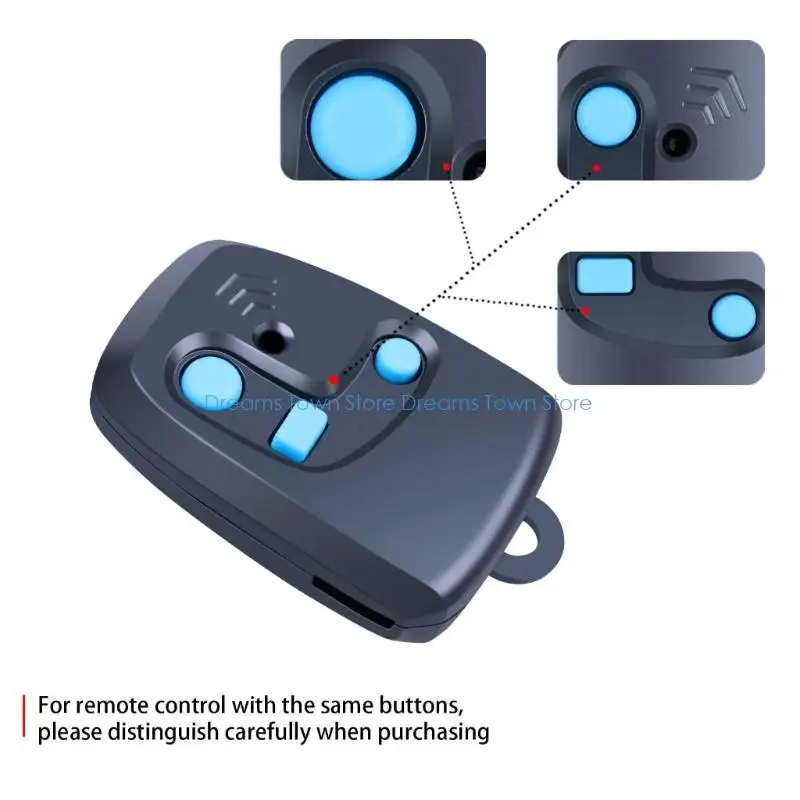 Transmisor remoto garaje con código variable HX6A, 433 MHz, batería 3 botones incluida