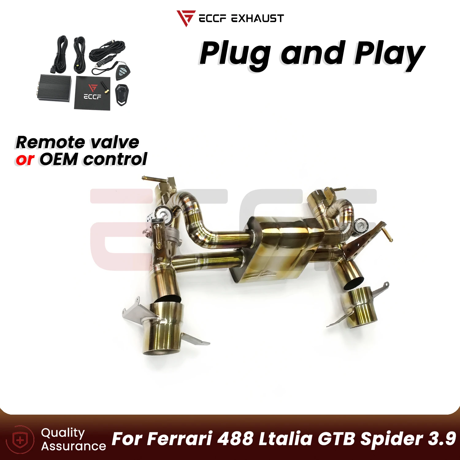

Aggressive Exhaust Sound Titanium Catback exhaust system For Ferrari 488 Ltalia GTB Spider 3.9 Plug and Play Performance Upgrade