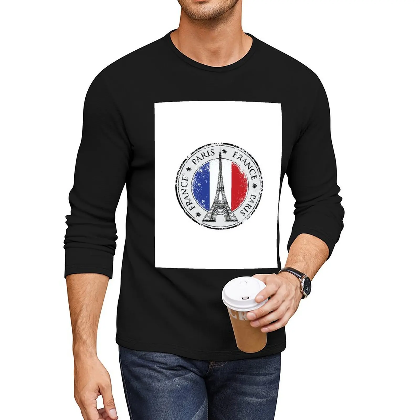 

Paris Travel Sticker, France Long T-Shirt Oversized t-shirt cute clothes big and tall t shirts for men