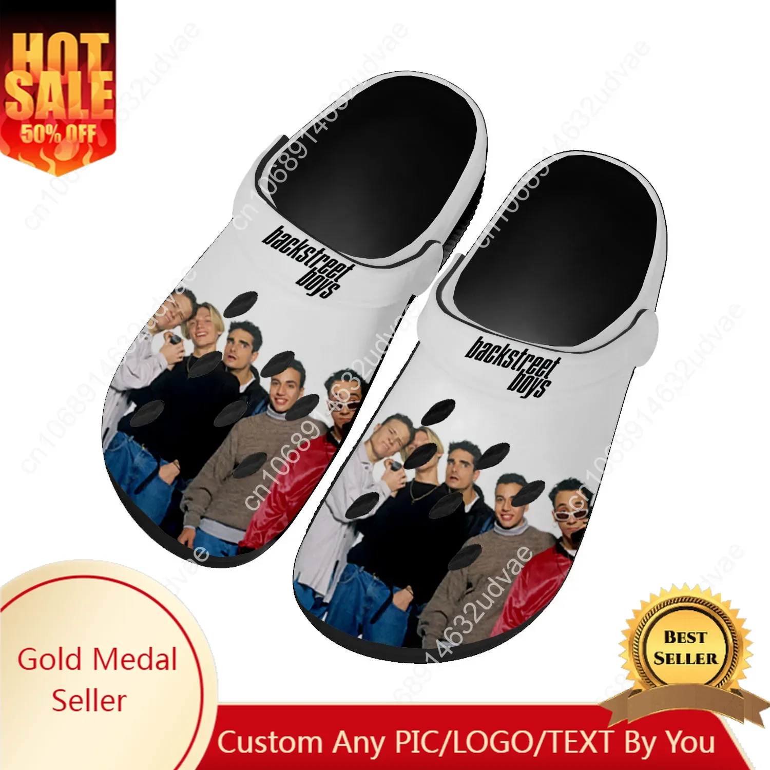 

Backstreet Boys Water Shoes Men Women Teenager Non-slip Home Garden Clogs Customizd Sandals Beach Breathable Hole Slippers