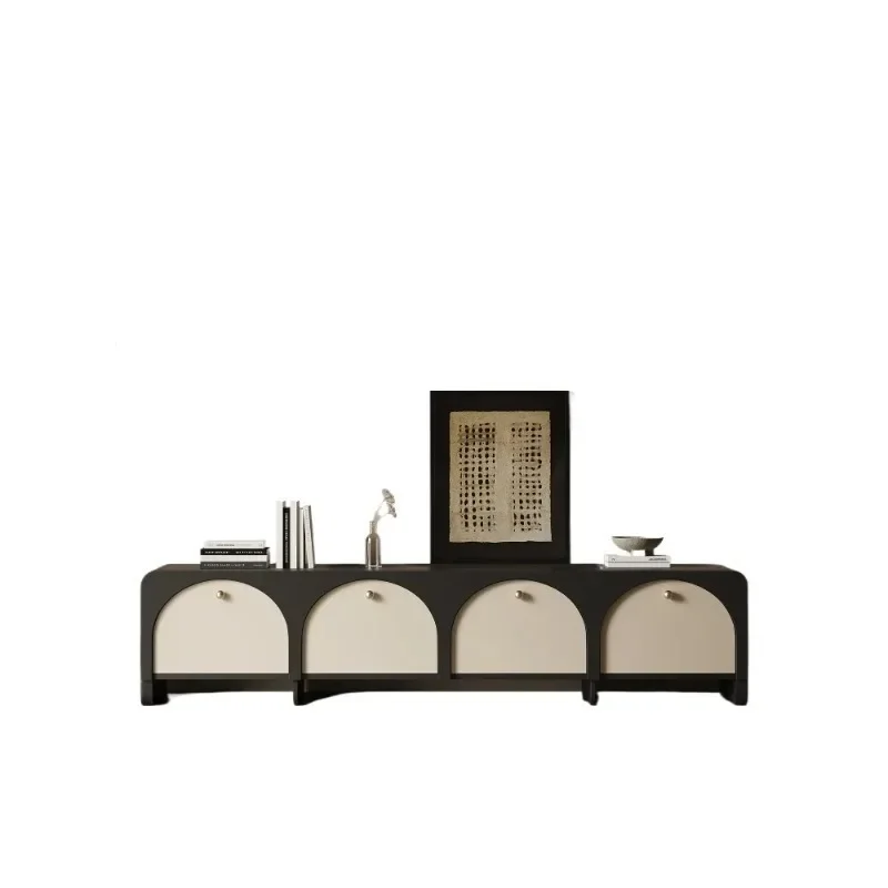 Wabi sand wind retro Internet celebrity creative new TV cabinet living room home cream wind decorative cabinet