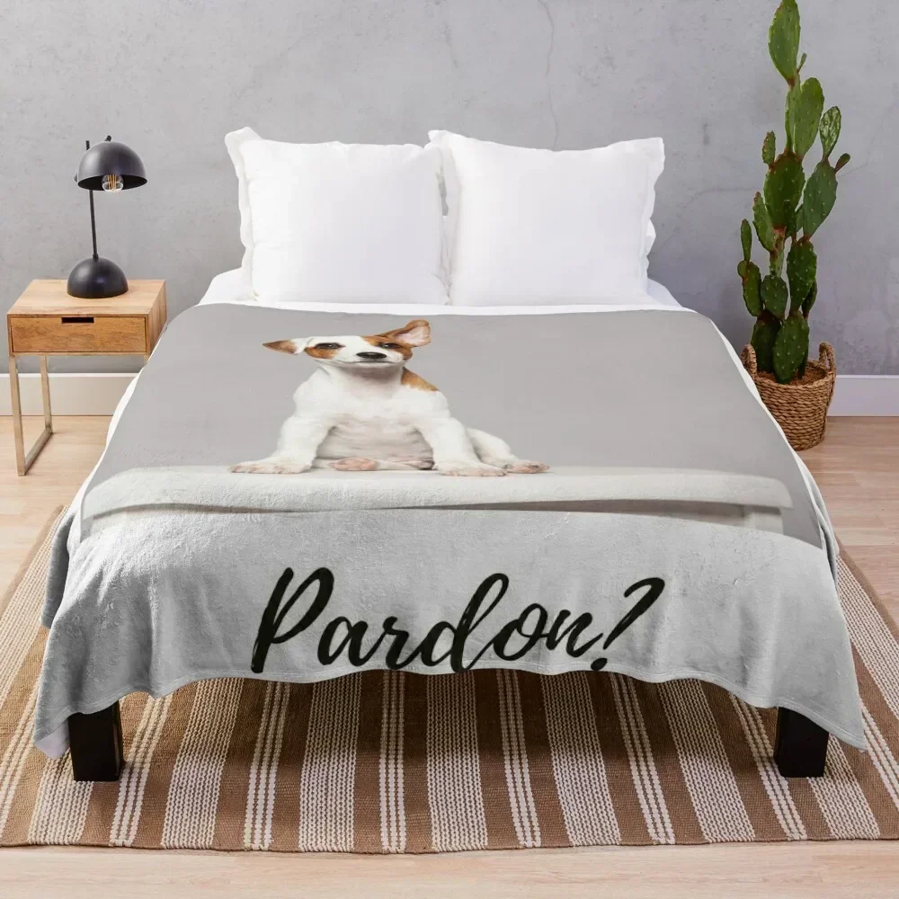 

Pardon Jack Russell Terrier puppy. Sitting. One ear folded over, the other pointed upwards Throw Blanket Polar Kid'S Blankets