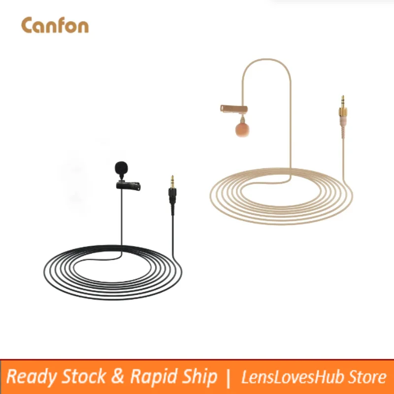 

Canfon Omnidirectional Condenser Mini Lavalier Mic Compatible with SONY UTX-B1/B2/B03/B40, UWP V1/D11/D21 Wireless System