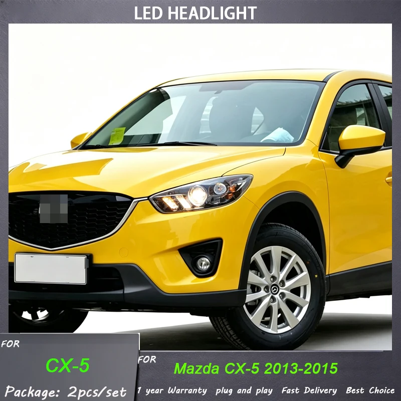 Head Lamp for Mazda CX-5 LED Headlight 2011 2012-2016 Headlights CX-5 CX5 DRL Turn Signal High Beam Angel Eye Projector Lens