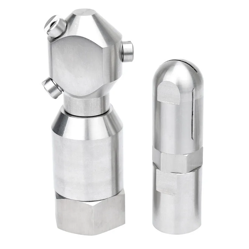 360 degree automatic rotation stainless steel fan nozzle bottle cleaning industrial nozzle