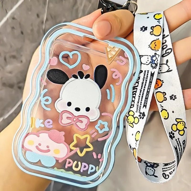 Hello Kitty Cinnamoroll Kuromi моя мелодия почтовый симпатичный кавайный анти-потеря фоторамка для студентов защитный чехол для карт