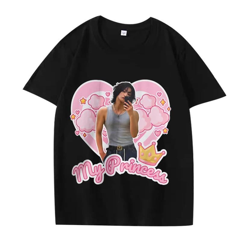Ateez Seonghwa My Princess T Shirt men women Oversized y2k fashion Cotton streetwear short sleeve Summer print Unisex tops