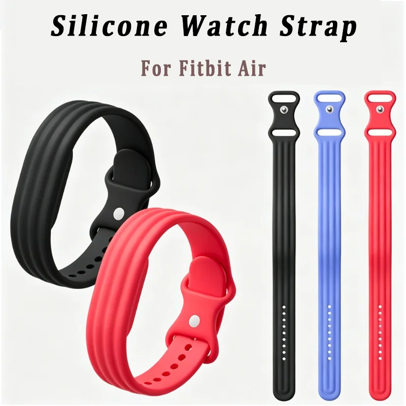 Pulseira de Silicone Esportiva para Google Fitbit Air, Bracelete de Borracha Respirável