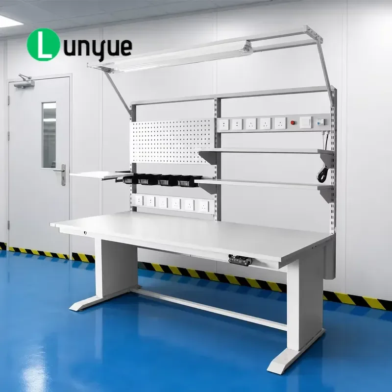 Lightweight Anti Static Adjustable Workbench For PCB Testing Mobile Phone Repair Workshop ESD Safe Station Durable Compact