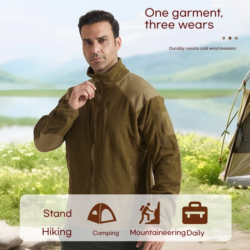 

Осенние мужские флисовые теплые куртки, мужские тактические толстовки из софтшелла с воротником-стойкой, мужские термоветровки для скалолазания, куртки