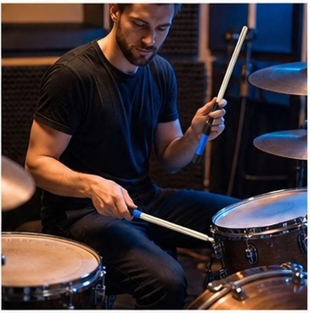 1Pair Wooden Drum Sticks Premium Hardwood Drumming Sticks for Adults Ergonomic Design Comfortable Tone Enhanced