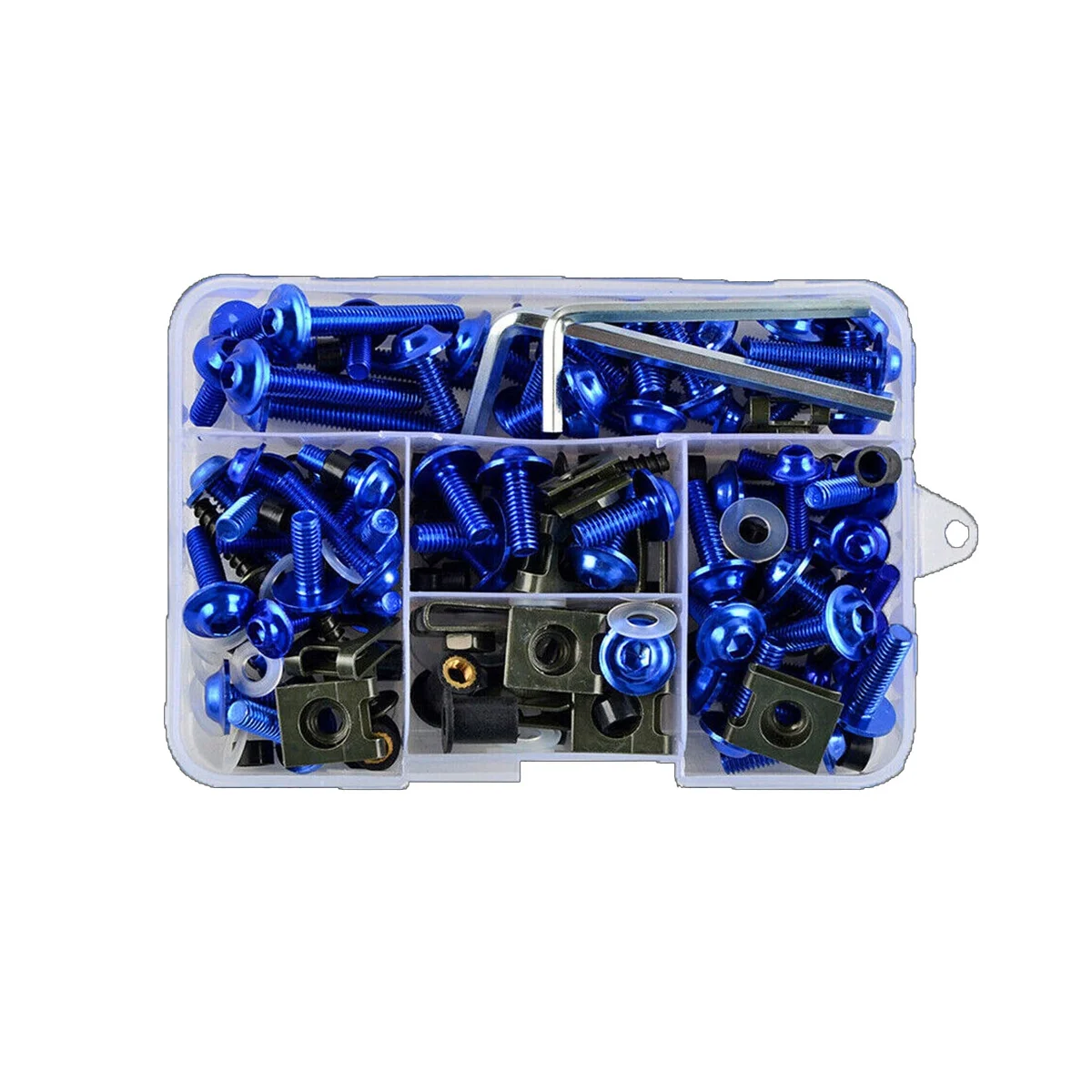 

177Pcs Windscreen Cover Set Screws Fairing Set Screws Motorbike Accessories Blue