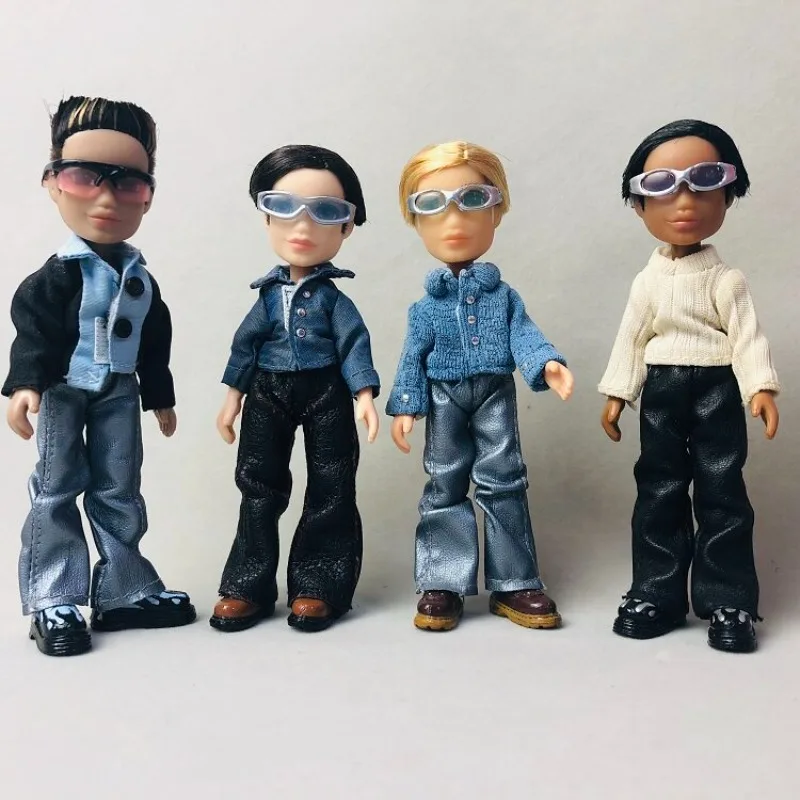 MGA Bratz Lil Boyz Nighttime Style Cameron Eitan Nevio Dylan Retro Streetwear Denim Jacket Collectible Figure TOY