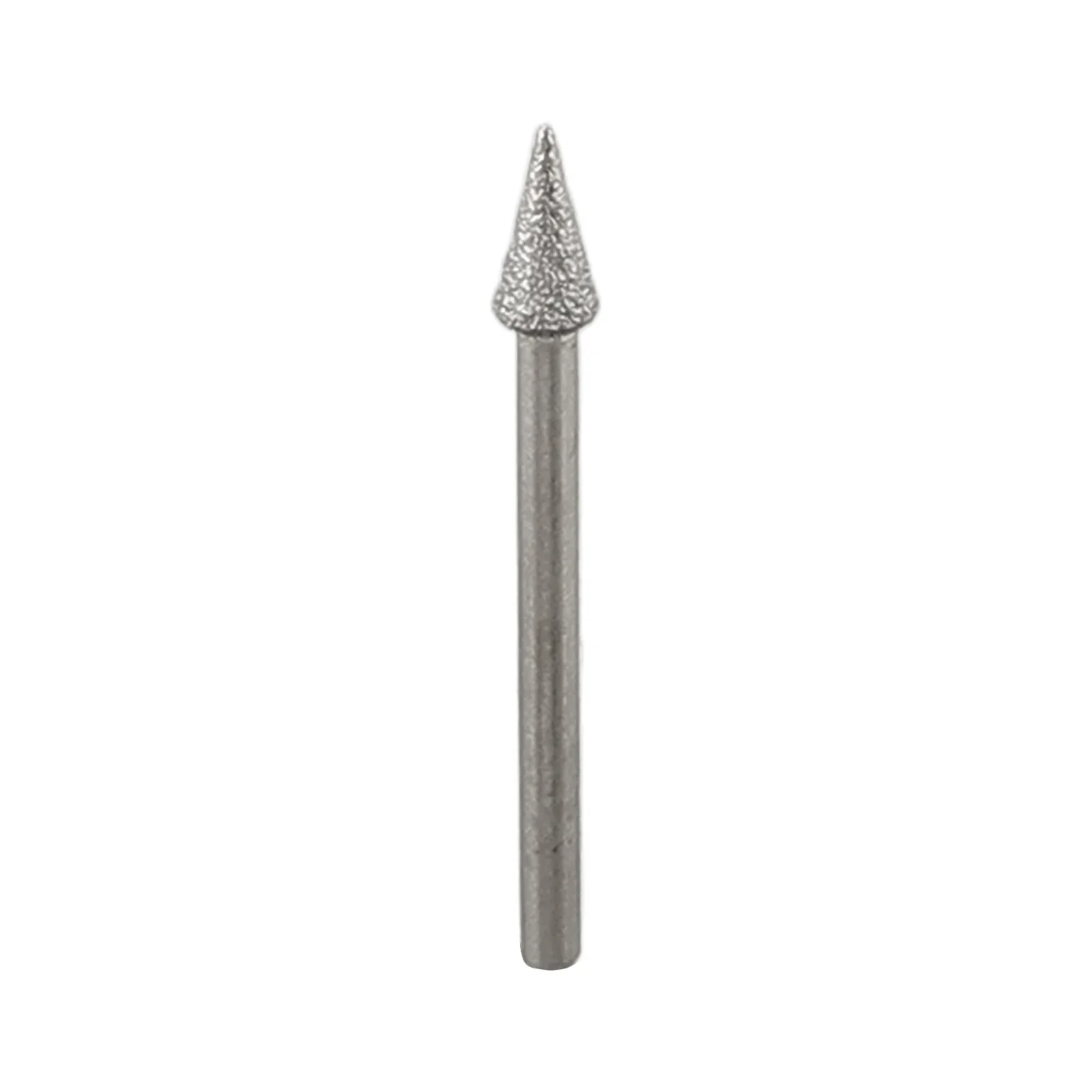 Testa di molatura diamantata con gambo da 3mm punta ad ago per molatura Mini trapano per intaglio di foratura per incisione su vetro metallico