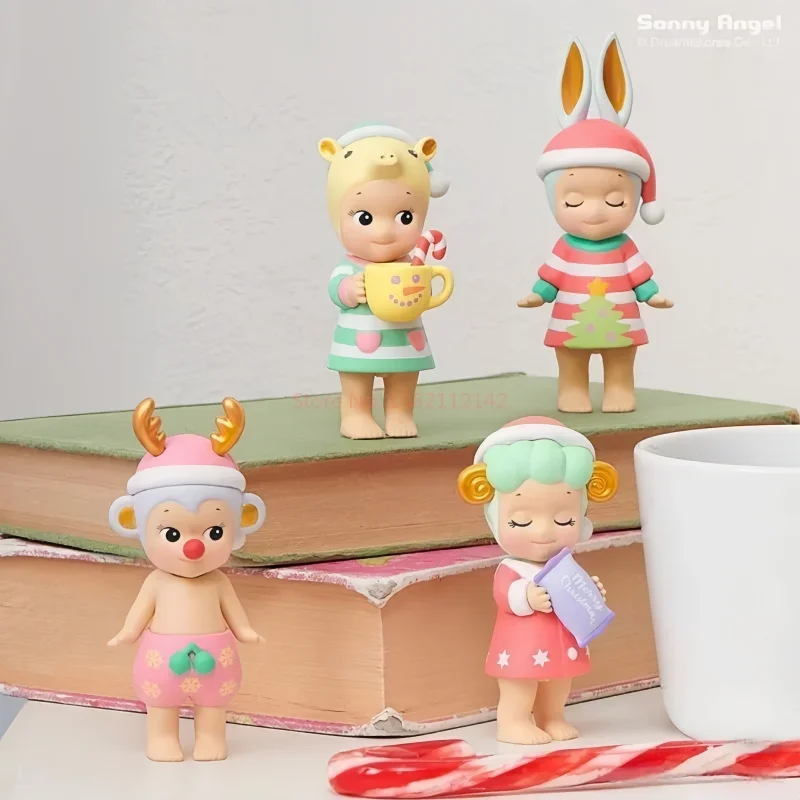 Genuine Sonny Angel Dreaming Christmas Series Blind Box Toys Dolls Cute Anime Action Figure Ornaments Figurines Dolls Xmas Gifts