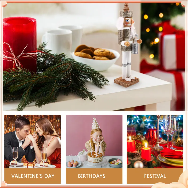 

Figure Nutcracker Ornament Vintage Decor Figures Biscuit Father Soldier Decoration