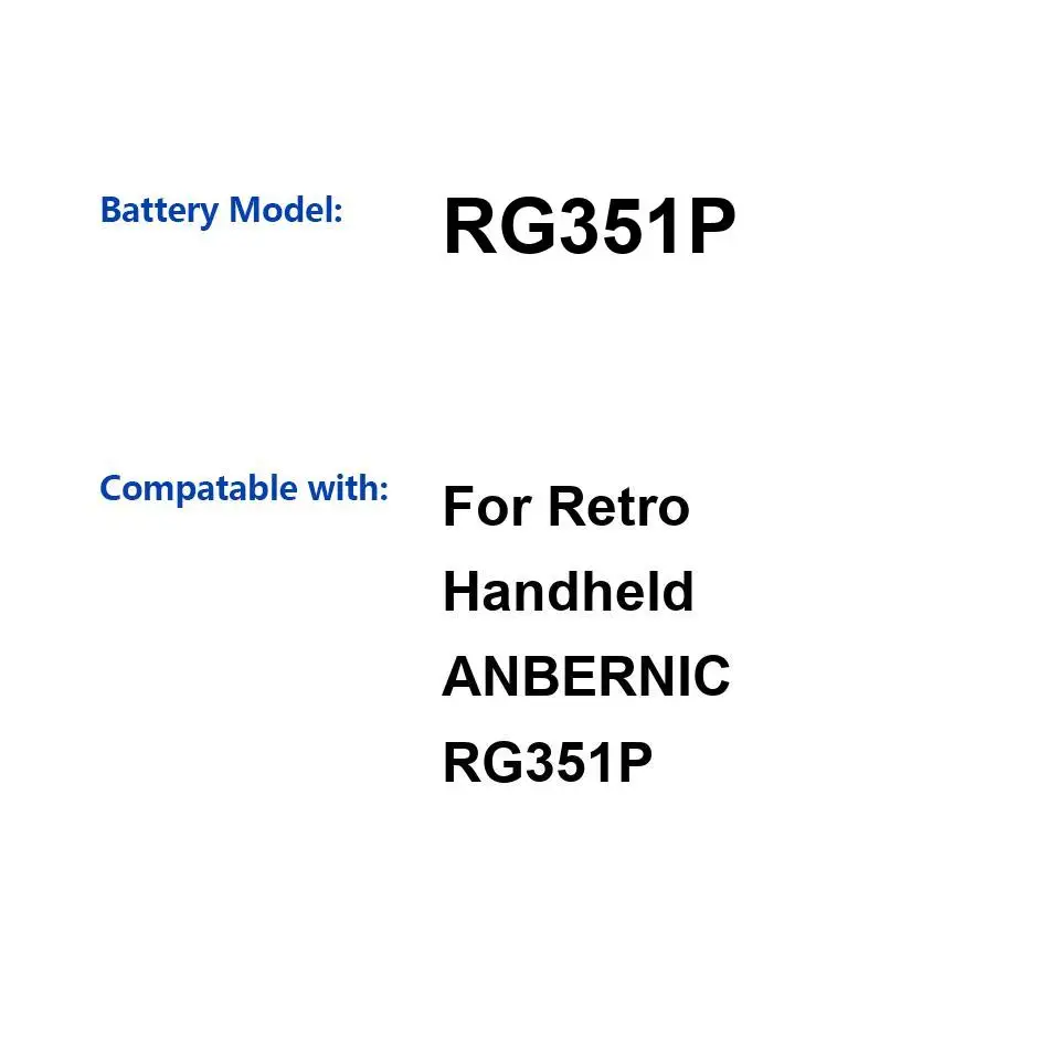 For Anbernic RG351P Retro Handheld Game Console Retro Handheld Game Console Battery Lightweight Reliable Power Supply
