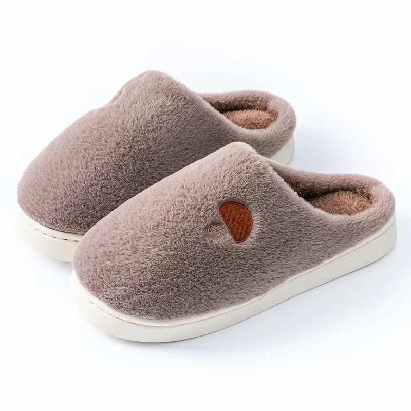 Women’s Fur Slippers Winter Indoor Furry Fuzzy Couples Shoes Men Home Cozy Soft Sole Non Slip Warm Slides Zapatillas Casa Mujer