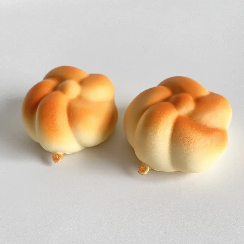 واقعية بو زهرة الخبز لينة ضغط انتعاش بطيء لعبة لتخفيف التوتر وهمية الغذاء التصوير الدعامة نافذة خزانة نموذج الديكور #2