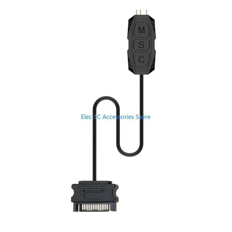 Y51A Fan PWM Hub for DC 5V 3pin Port Power Supply 12V 4pin Fan ARGB Light Strip Temperature Control for Motherb